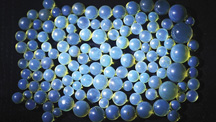Blue amber beads from the Dominican Republic Blue amber beads from the Dominican Republic