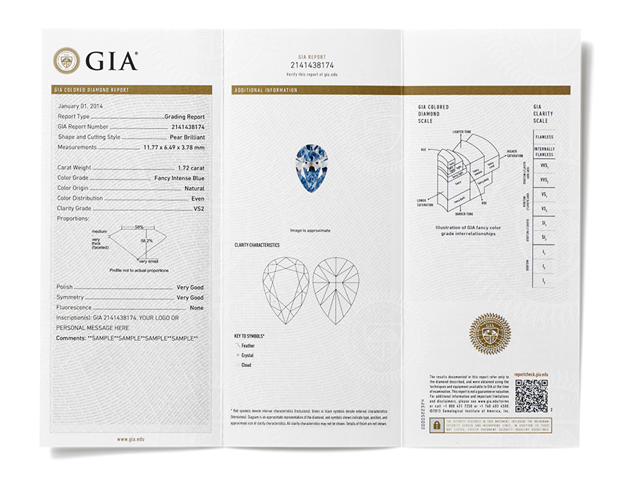 Colored Diamond Grading Report Colored Diamond Grading Report