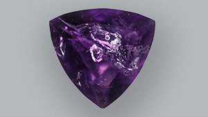 Amethyst with a large aqueous primary fluid inclusion Amethyst with a large aqueous primary fluid inclusion