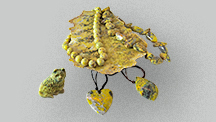 Necklaces, pendants, statuette, and slab of serpentine Necklaces, pendants, statuette, and slab of serpentine