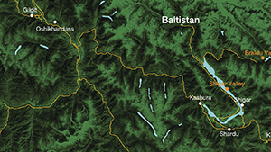 Map of main aquamarine deposits of northern Pakistan. Map of main aquamarine deposits of northern Pakistan.