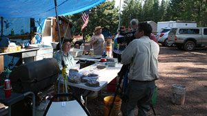 Kevin Schumacher sets up to interview owner John Woodmark at the Ponderosa mine. Kevin Schumacher sets up to interview owner John Woodmark at the Ponderosa mine.