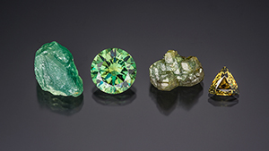 A selection of demantoid from Namibia’s Green Dragon mine. A selection of demantoid from Namibia’s Green Dragon mine.