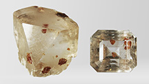 Topaz from Pakistan with microlite inclusions. Topaz from Pakistan with microlite inclusions.