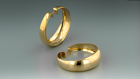 Explore the plasticity of metal and form a pair of self-closing hoop earrings using brass sheet. Learn skills like forming fundamentals, how to apply a pattern, and how to create reusable templates.