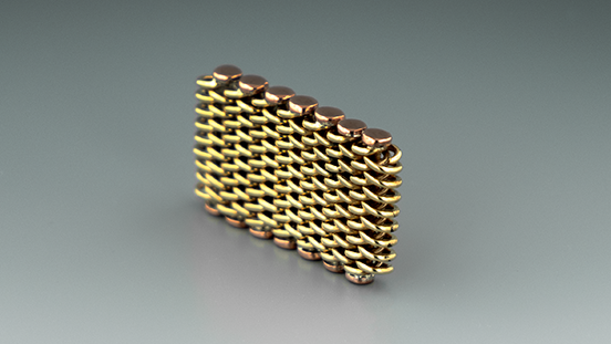Measure and form interlocking links to create a mesh chain from brass wire. Learn skills like precision soldering and fitting and how to fabricate and assemble interlocking links.